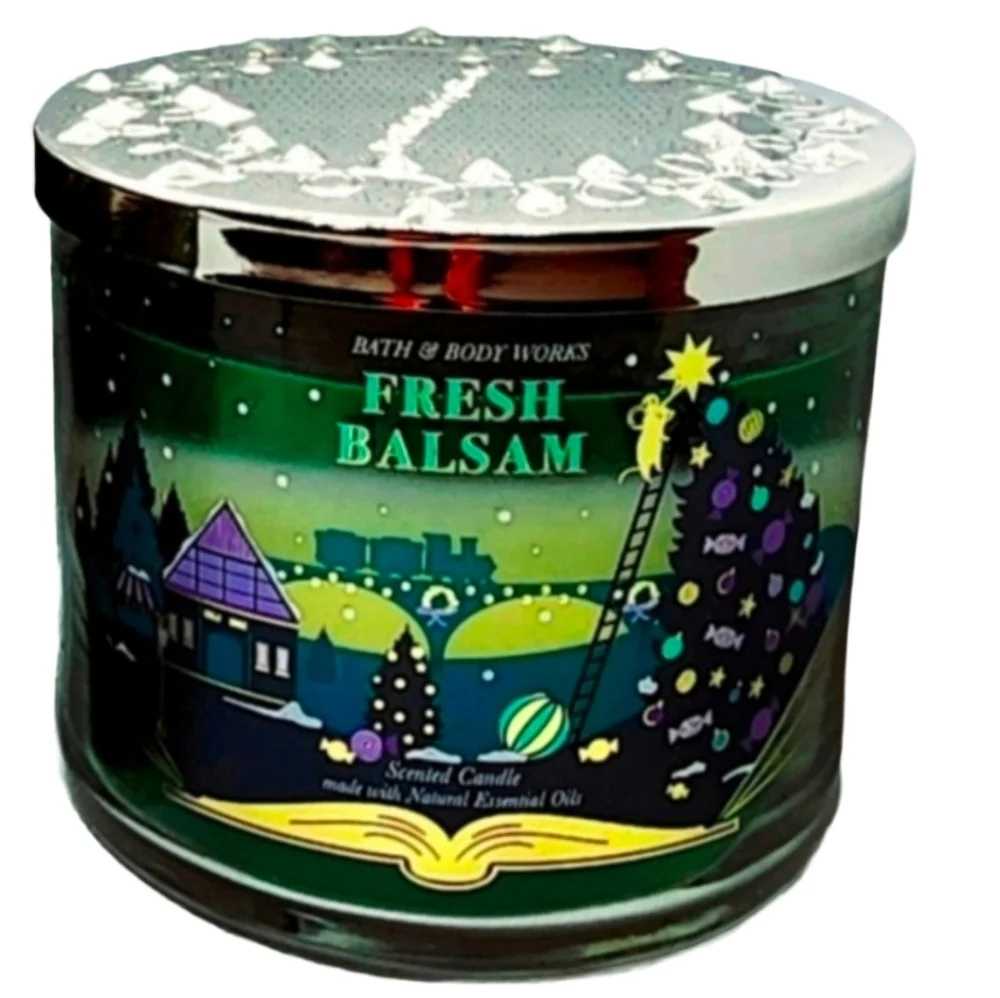 Bath & body works fresh balsam 3 wick candle new - Picture 1 of 1